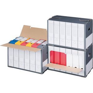 Smartboxpro Archivcontainer 227160510, mit Klappdeckel, anthrazit, 10 Stück