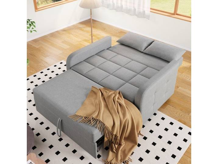 Canapé convertible pliable 2 places dossier réglable canapé-lit 180x127 cm gain de place