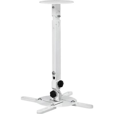 Hama 00220880 Beamer-Deckenhalterung Höhenverstellbar, Schwenkbar, Neigbar Boden-/Deckenabstand (max.): 635 mm Weiß