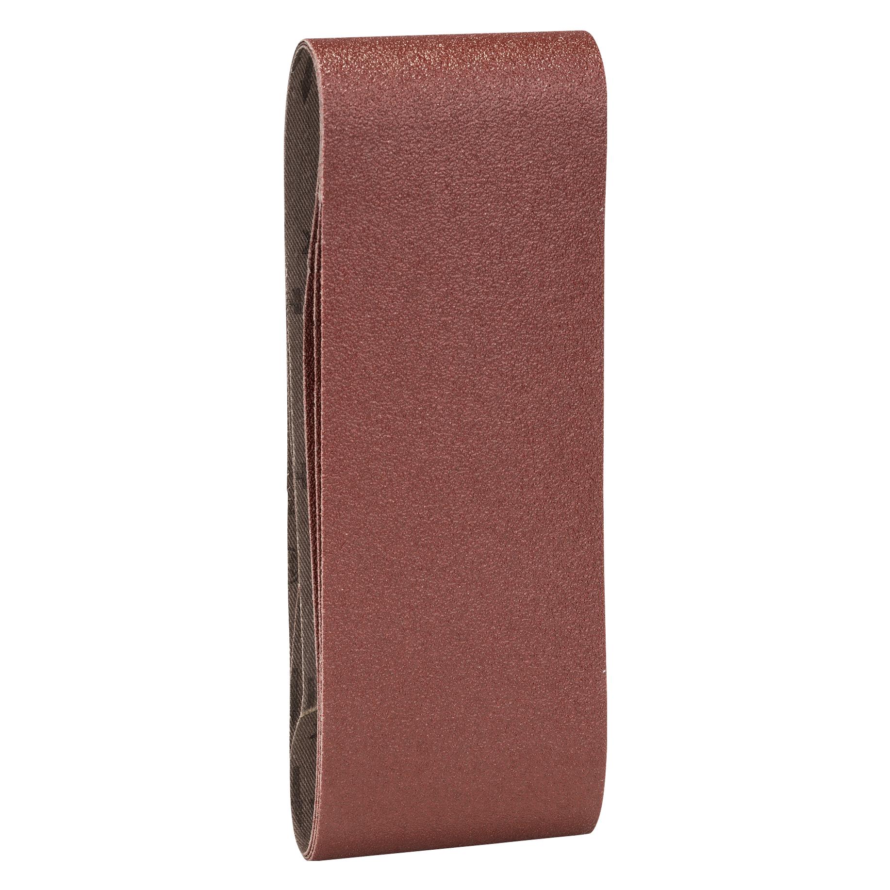 Bosch Zubehör 3tlg. Schleifband-Set für Bandschleifer, rote Qualität K = 80 (80) (2609256206)