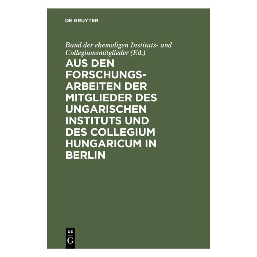 De Gruyter Aus den Forschungsarbeiten der Mitglied (Deutsch, 1927) (67771787)