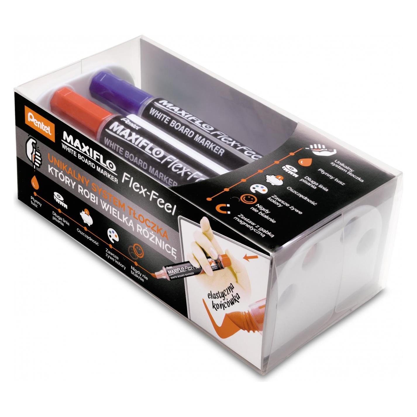 Pentel MAXIFLO Flex-Feel Whiteboard-Marker rot 2,0 - 5,0 mm (12x) (MWL5SBF-BX)