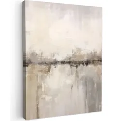 LEINWANDBILD Moderne Kunst - Abstrakt - Beige Room Decor 30x40 cm