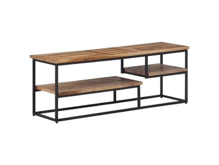 HEFZGDB TV-Schrank 110x30x39 cm aus recyceltem Massivholz Teak mit reichlich Stauraum und einzigartiger Maserung, Robustes TV-Möbel für Wohnzimmer, langlebiges Design und natürliche