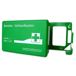 Betriebsverbandkasten DIN 13157 grün (mit Wandhalterung)