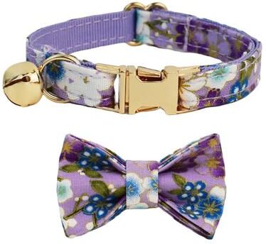 Uplifted Finds Personalized Velvet Bowtie Safety Collar bow Collar (01) l