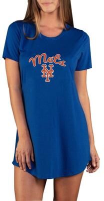 MLB Marathon Women's Night Shirt (Size XL) New York Mets, Polyester,Rayon