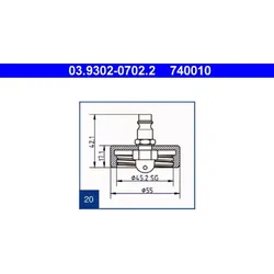ATE 03.9302-0702.2 Entlüfterstutzen