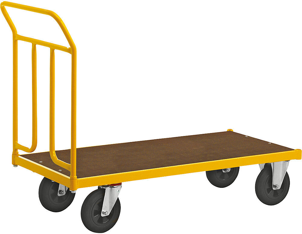 Plattformwagen KM144, LxBxH 1336 x 650 x 1020 mm, 2 Lenk- und 2 Bockrollen, ab 2 Stk Kongamek
