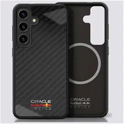 Red Bull Real Carbon Fiber Shiny Logo MagSafe Case for Samsung Galaxy S25 Black (Samsung Galaxy S25), Smartphone Hülle, Schwarz