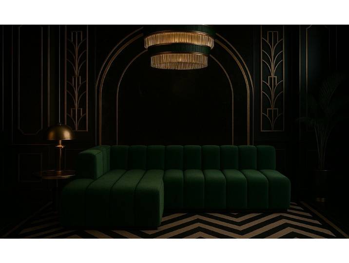 Kaiser Möbel Ecksofa Moderne aus Veloursstoff Salvador Grand L 295 cm, Tiefe Sitzflächen,Premium-Velours Salvador,Design Soft-Cube