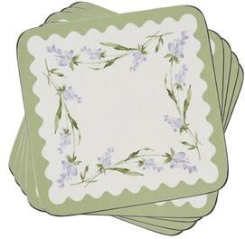 Pimpernel Portmeirion Set of 6 Lavandula Coasters - 4 x 4 in