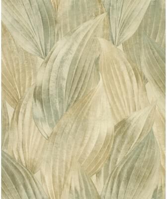 A-Street Prints Melora Green Leaf Wallpaper