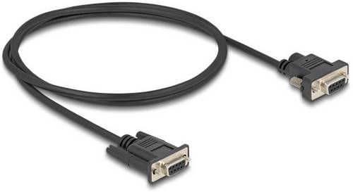 Delock Seriell Anschlusskabel [1x D-SUB-Buchse 9pol. - 1x D-SUB-Buchse 9pol.] 1m Schwarz