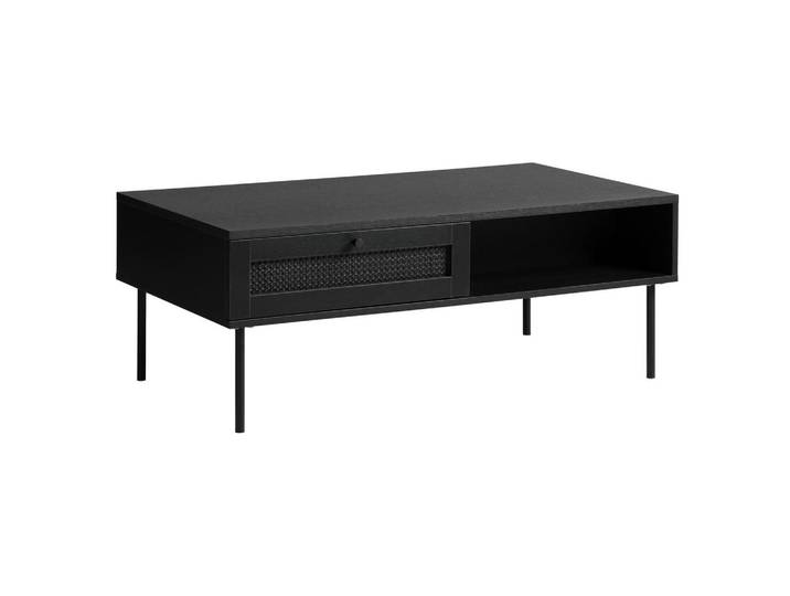 Boxxx Couchtisch Pensacola Coffee Table, Schwarz, 1 Schublade(n) Schubladen, rechteckig, Rundrohr, 60x42x110 cm, Wohnzimmer, Wohnzimmertische, Couchtische, Couchtische eckig