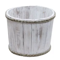 Small Nautical Display Tub - Whitewash 21x29cm