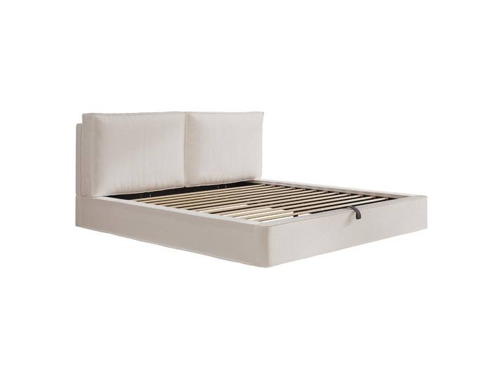 ComfortXL Polsterbett 180/200 cm De-32767 mit Hydraulik Beige, 180x200 cm, Schlafzimmer, Betten, Polsterbetten
