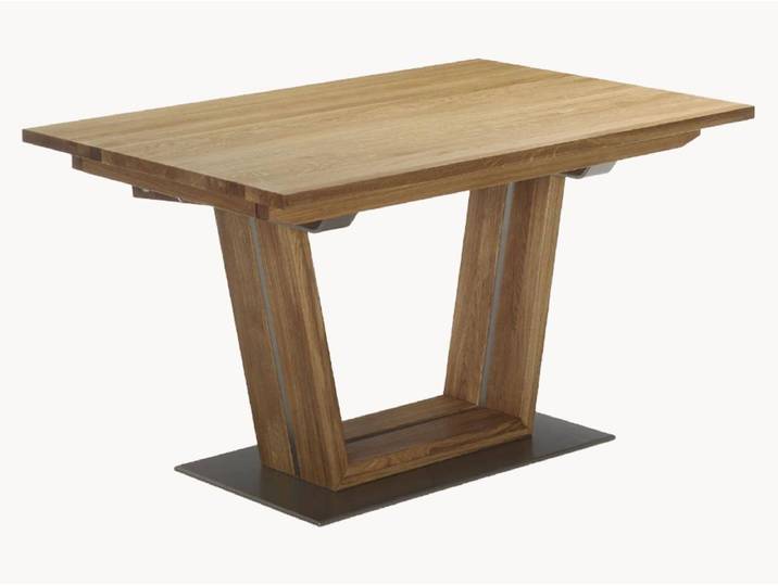 Tisch Comida - silbergrau - ohne Auszug - 90x200 cm - Nussbaum
