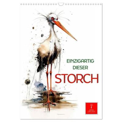 Einzigartig - dieser Storch (Wandkalender 2027 DIN A3 hoch), CALVENDO Monatskalender
