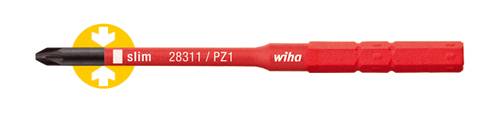 Wiha VDE Kreuzschlitz Pozidriv Wechselklinge PZ 2 75mm Passend für (Serie Schraubendreher) Wiha Torque