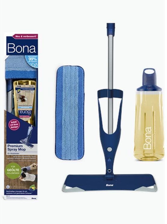 BONA Sprühwischer "Premium für geölte Holzböden", blau, B:10,4cm T:14,6cm, Sprühwischer, Sprühwischer blau Einheitsgröße