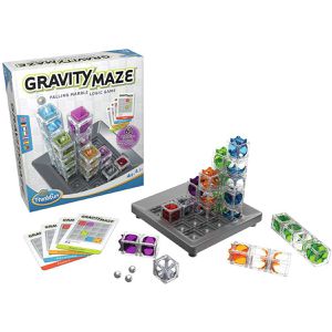 Ravensburger Murmelbahn ThinkFun Gravity Maze, ab 8 Jahre, 3 Kugeln, 10 Bauteile