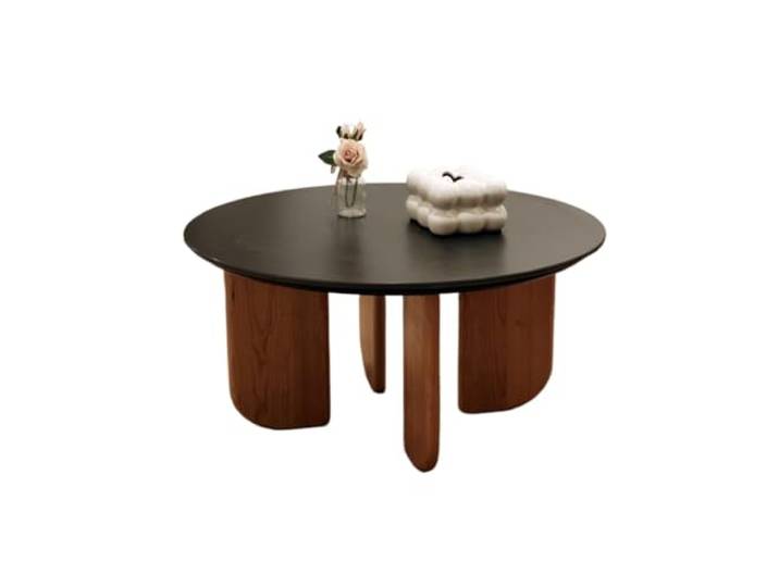 ksjdieunf Couchtisch 80x40cm Rock Platte Runden Tisch Kirsche Holz Wohnzimmer Zentrum Tee Balkon Freizeit Empfang Seite Lagerung Tische for Wohnzimmer