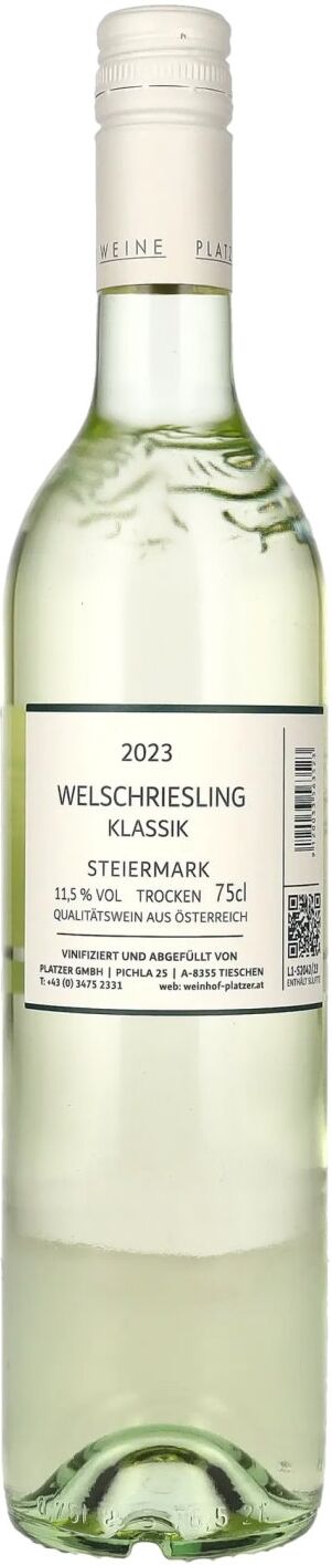 Weingut Platzer Platzer Welschriesling Klassik 2023 11,5% Vol. 0,75l