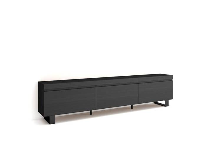 Meuble TV Banc Télé 240x35x57 cm Design industriel Noir RF3595