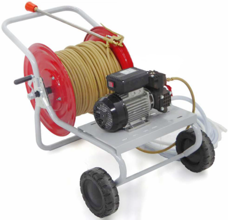 AgriEuro Premium Elektrische Sprühmotorpumpe auf Rädern - Dal Degan DL218 Pumpe - 20 bar max - 18L/min