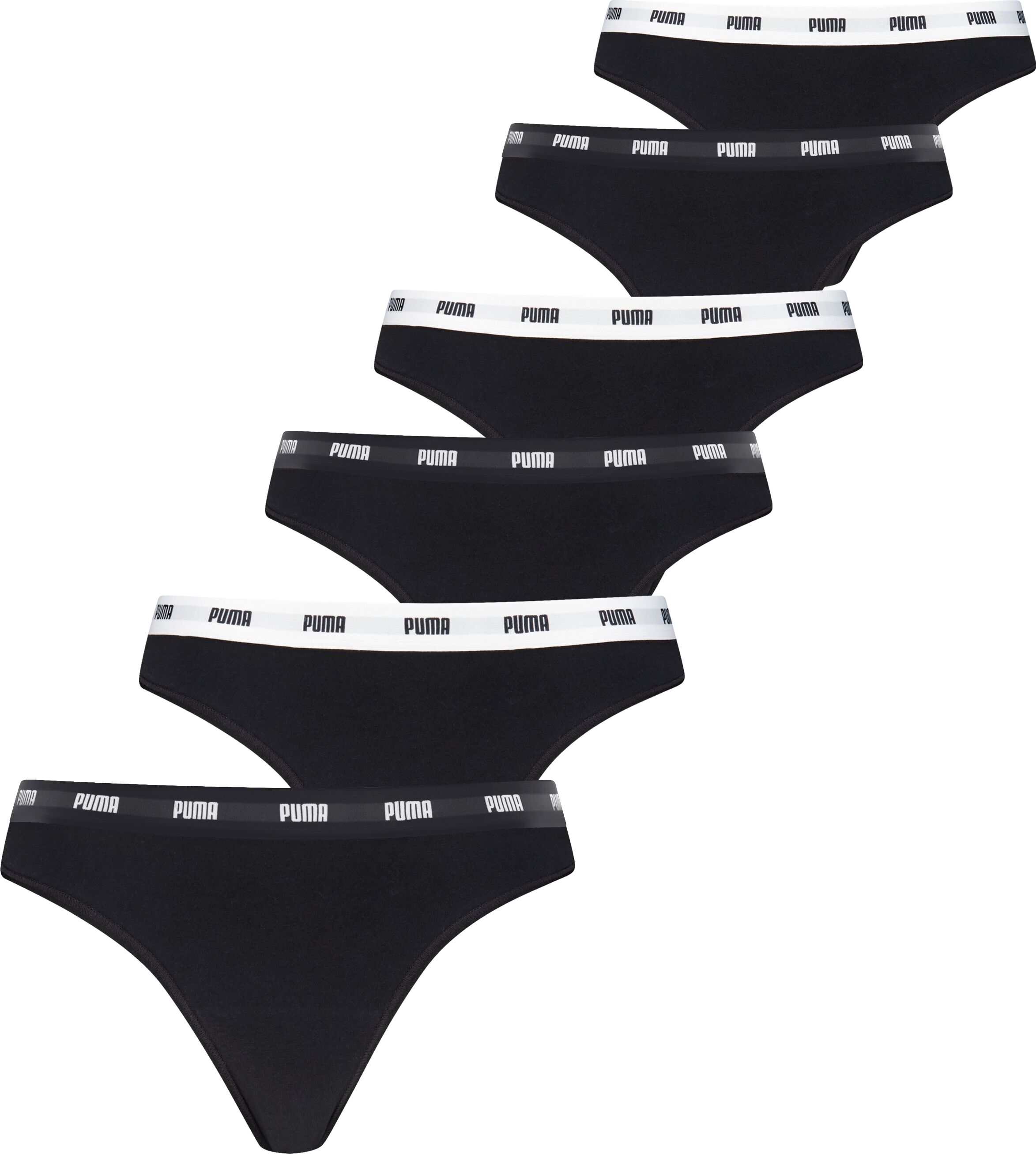 String PUMA "PUMA WOMEN COTTON STRINGS", Damen, Gr. S, schwarz, Obermaterial: 95% Baumwolle, 5% Elasthan, Unterhosen String schwarz S
