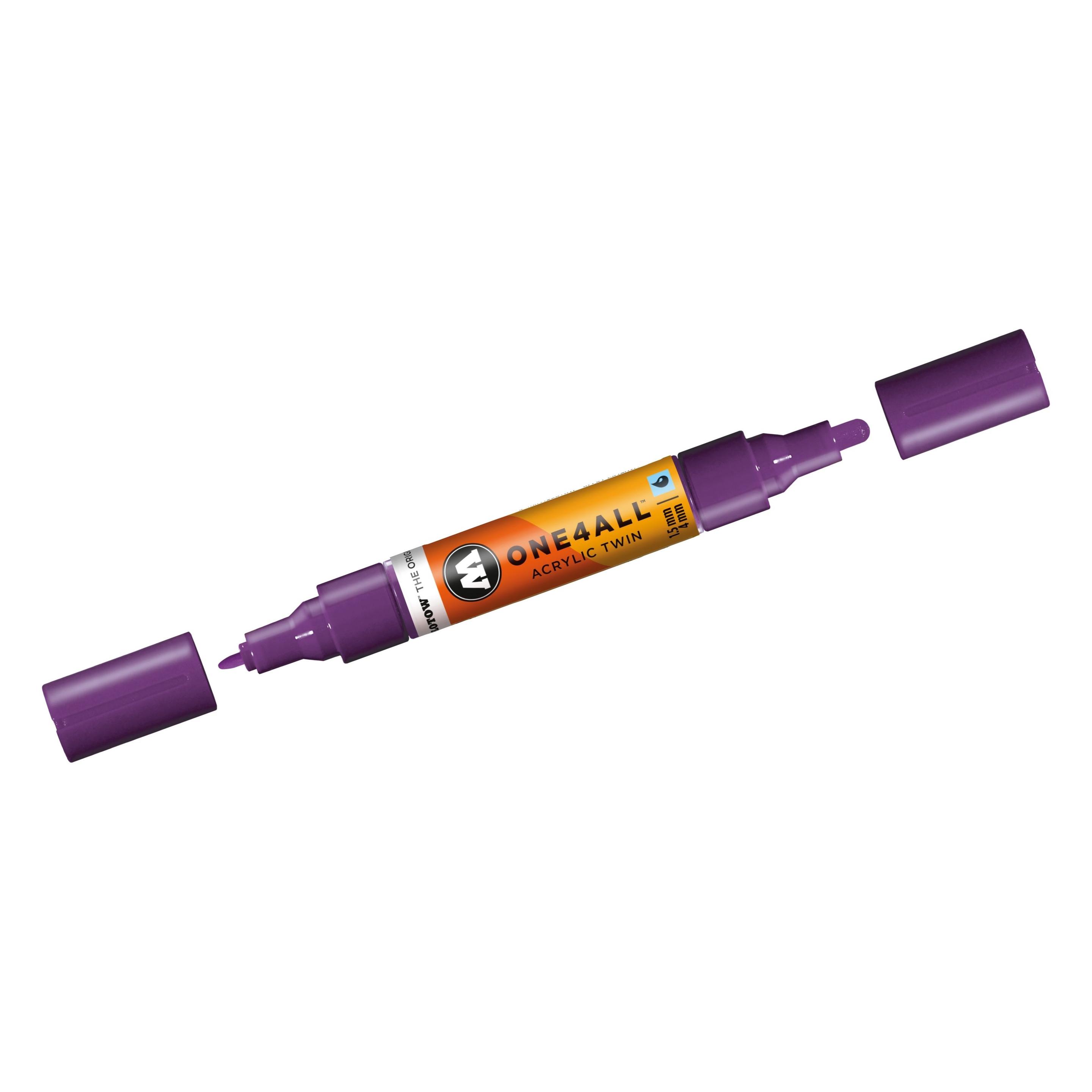 Molotow Marqueur pour Maquettes - One4All Twin - Acrylique Groseille - 1,5/4mm - -042 - 14 cm (1x) (MO227407)