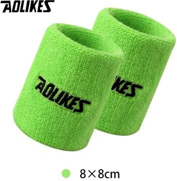 Inspired Finds AOLIKES Absorbent Sports Wrist Sweatband 3.15 In green