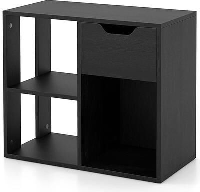 3 Cube Bookcase Modern Simple Bookshelf Display Rack w/ Drawer