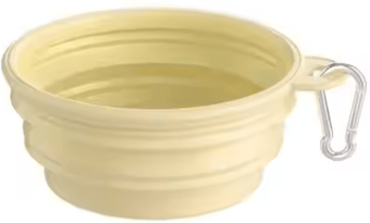 Inspire Picks Collapsible Silicone Dog Bowl Portable Travel Food & Water Bowl For Dogs And Cats yellow 350ml