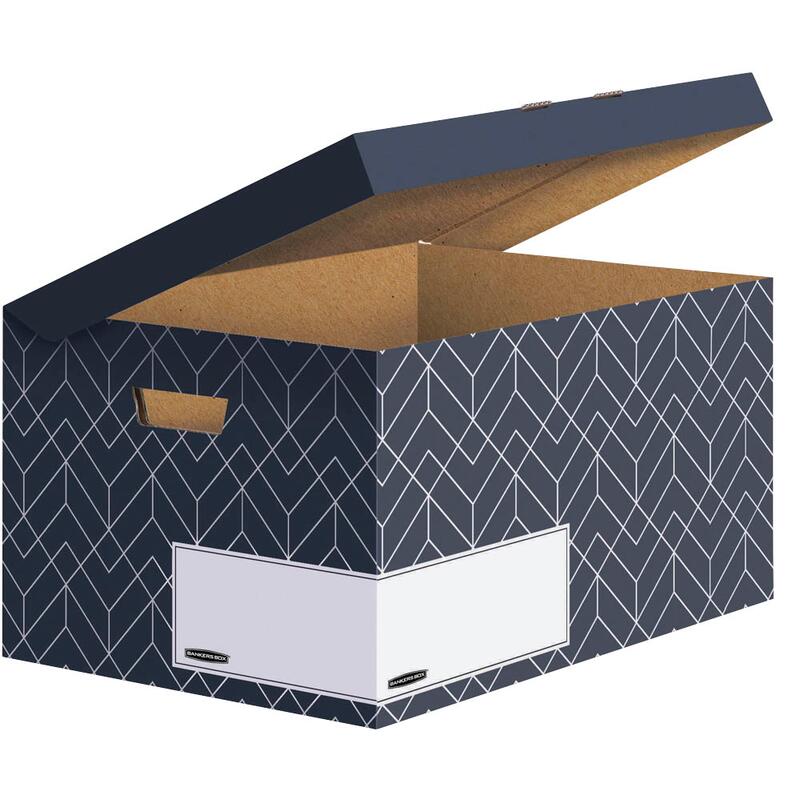 Bankers Box Archivboxen mitternachtsblau/weiß 36,7 x 57,0 x 29,5 cm 4483601