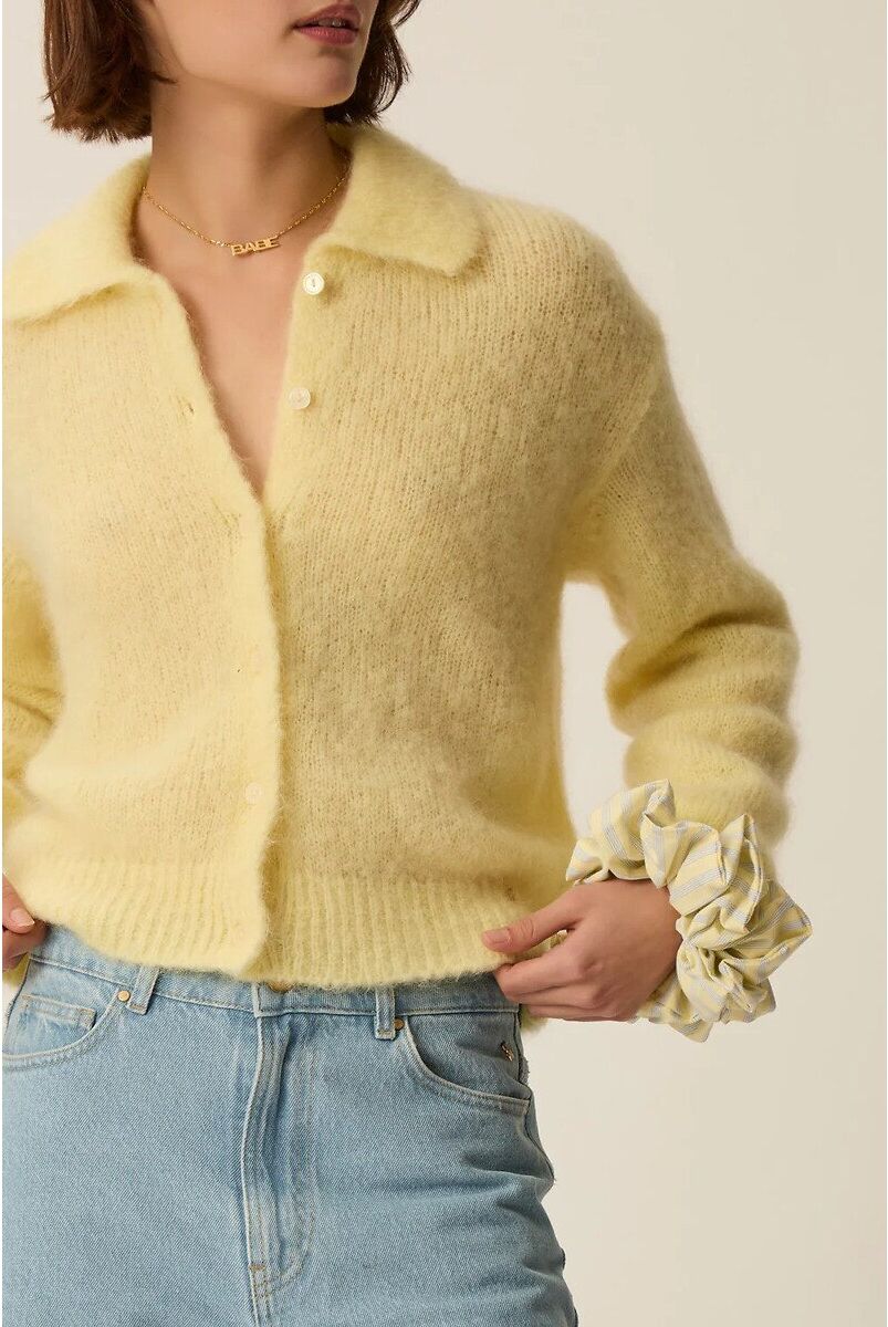 DES PETITS HAUTS Gilet boutonné à col polo, ALPOLO