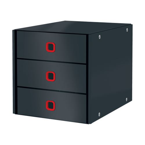 LEITZ Schubladenbox Click & Store Cosy grau 53680089, DIN A4 mit 3 Schubladen