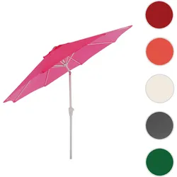Sonnenschirm N19, Gartenschirm, Ø 3m neigbar Polyester/Alu 5kg ~ pink