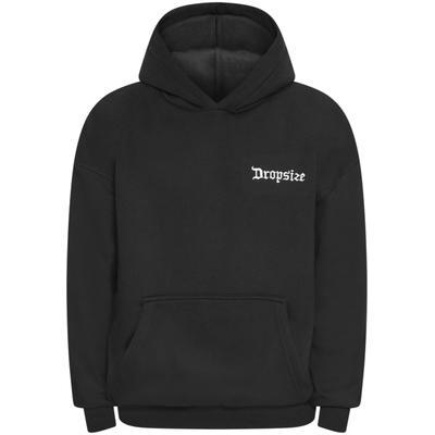 Kapuzensweatshirt DROPSIZE "Dropsize Dropsize Heavy Oversize Fear Death Hoodie", Herren, Gr. S, schwarz, 70% Baumwolle, 30% Polyester, Rundhals, Sweatshirts