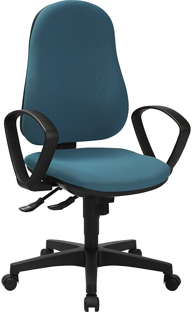 Bürostuhl SUPPORT SY, mit Armlehnen, Synchronmechanik, petrol dunkel Topstar