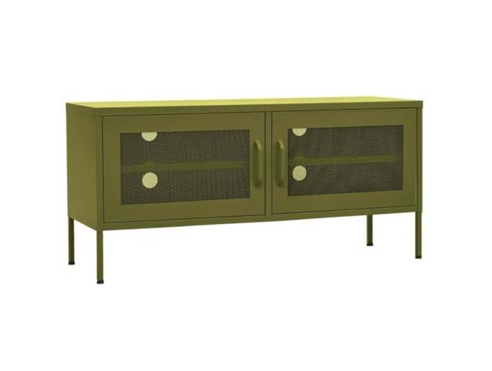 Makastle TV-Schrank Olivgrün 105x35x50 cm Stahl