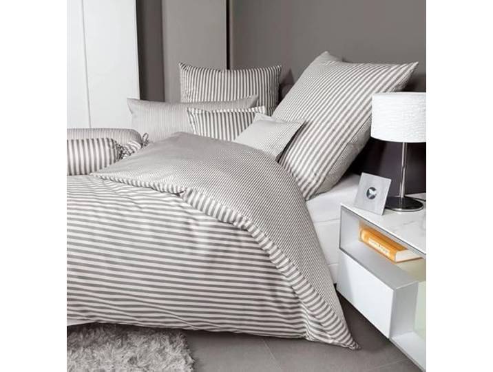 Janine Original Bettwäsche für vollendeten Schlafgenuss in Premiumqualität (Modern Classic Vulkan, Einzelbett 140 x 200 cm)