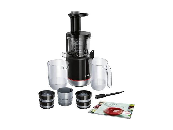 BOSCH Slow Juicer Juicer MESM731M Schwarz , schwarz, B:42,7cm H:15,2cm T:15,2cm, Entsafter, Slow Juicer