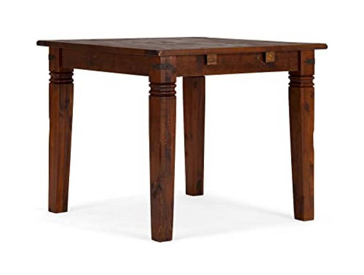 Woodkings Esstisch Catana Kleiner Küchentisch 90x90 aus Massivholz Holztisch für Esszimmer & Küche Rustikaler Tisch mit erweiterbarer Platte