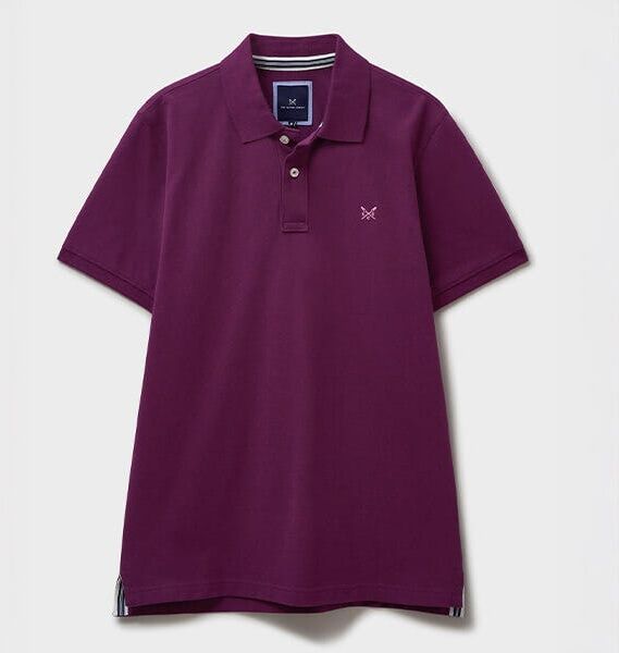 Crew Clothing Company Crew Clothing Mens Classic Cotton Pique Polo Shirt Purple