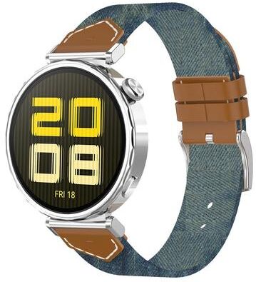 Everyday Crate Huawei Watch GT 5 41mm GT 5 Pro 42mm Nylon Watch Band Stitched Denim Watch Strap denim Blue