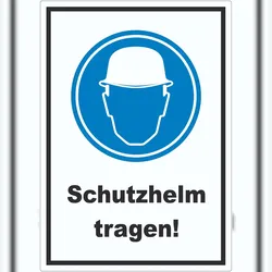 HB-Druck Schutzhelm tragen Aufkleber A7 (74x105mm)