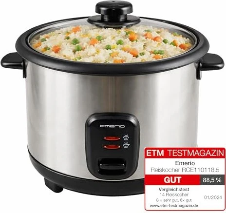 Emerio Reiskocher ECO, 1,5L, Warmhaltefunktion, antihaft