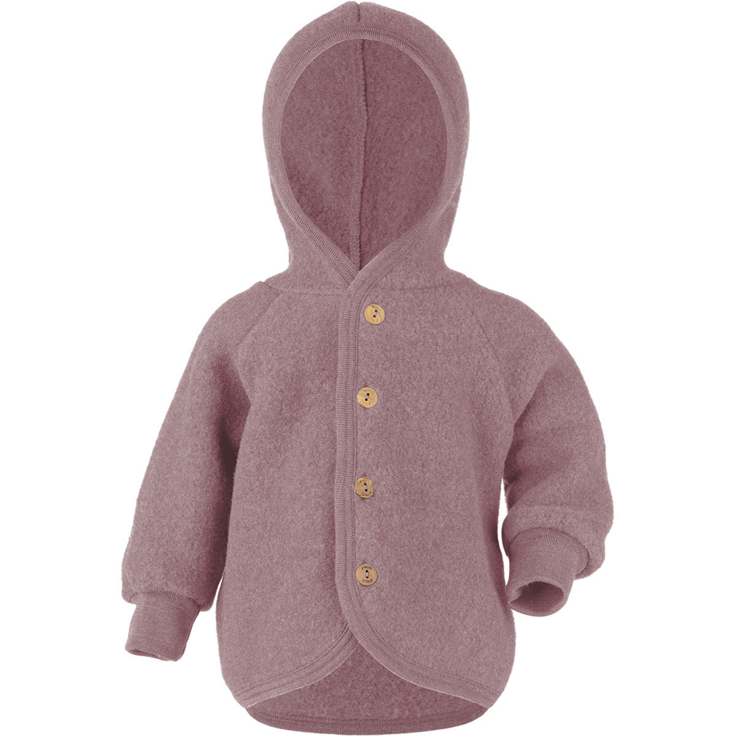 Engel Wollfleece Kinder Freizeitjacke, Parkas rosa Größe 62 Trekking Hautfreundlich Merinowolle
